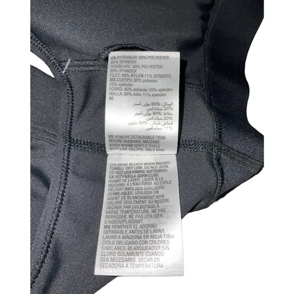 ID Ideology Performance Medium Impact Sports Bra Deep Charcoal NWT - Picture 6 of 9